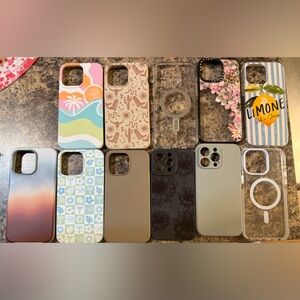 Floral and Patterned Phone Cases Set